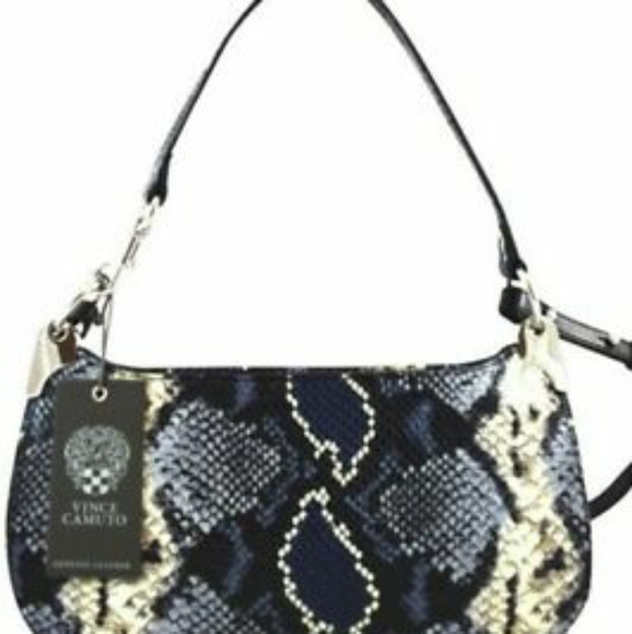 NEW Vince Camuto BNWT Blue/Cream snakeskin - Picture 2 of 6